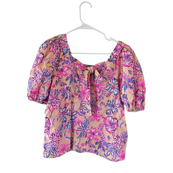 Lilly Pulitzer Torrey Top in Sand Bar Tropical with a Twist - Picture 5 of 7